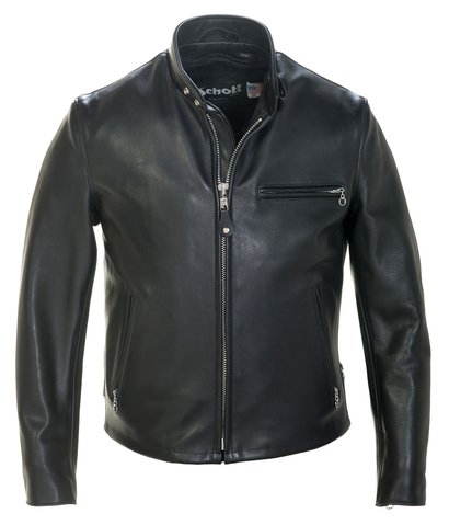141 - Classic Racer Leather Motorcycle Jacket