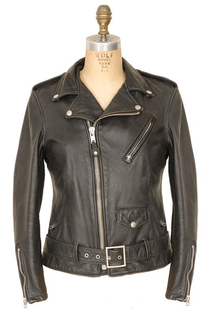 Women's Vintaged Cowhide Fitted Black Motorcycle Jacket (Black) 626VNW